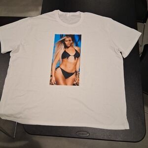 White Graphic Tee with Bold Design